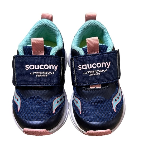 Saucony Lite Form Baby Sneakers size 4 Blue and Pink - Picture 5 of 6